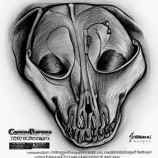 Image similar to cenobite canine anatomical drawing veterinary 1 0 2 4 x 1 0 2 4