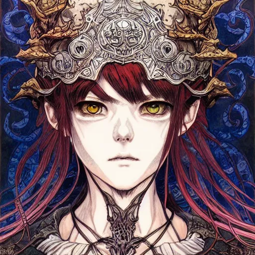 Image similar to prompt: Portrait painted in world of Warcraft style drawn by Vania Zouravliov and Takato Yamamoto, inspired by Fables, intricate acrylic gouache painting, high detail, sharp high detail, manga and anime 2000