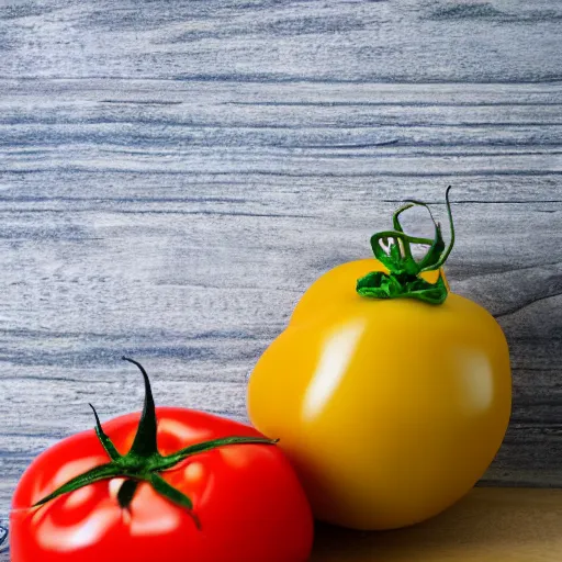 Image similar to photo of giant [ tomato ] next to a cat taken with canon eos - 1 d x mark iii, bokeh, sunlight, studio 4 k