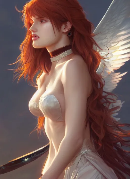 Image similar to ultra realistic illustration, bella thorne in heavens blade anime, intricate, elegant, highly detailed, digital painting, artstation, concept art, smooth, sharp focus, illustration, art by artgerm and greg rutkowski and alphonse mucha and wlop