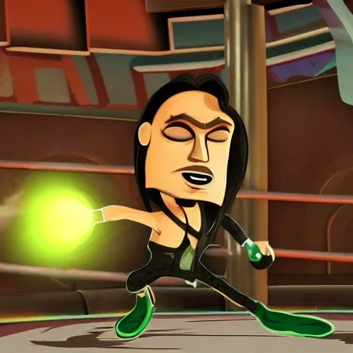 Image similar to character screenshot of ufc sean o'malley in psychonauts, rainbow hair dreadlocks, ps 3 video game, dream world, 7 2 0 p, cutscene, cartoony designed by scott campbell