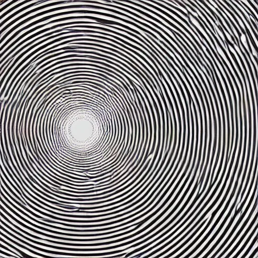 Image similar to 4 d expanding universe flattened in radial direction, viewed from inside, fractal wave interference