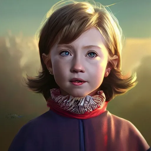 Prompt: ultra realistic illustration, hillary clinton as a child anime, intricate, elegant, highly detailed, digital painting, artstation, concept art, smooth, sharp focus, illustration, art by artgerm and greg rutkowski and alphonse mucha and wlop