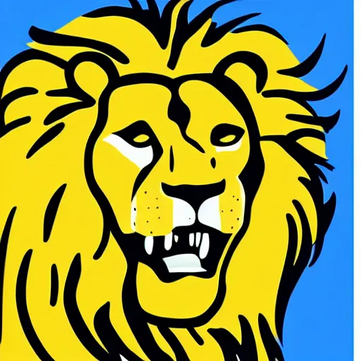 Prompt: A lion roaring, pop art