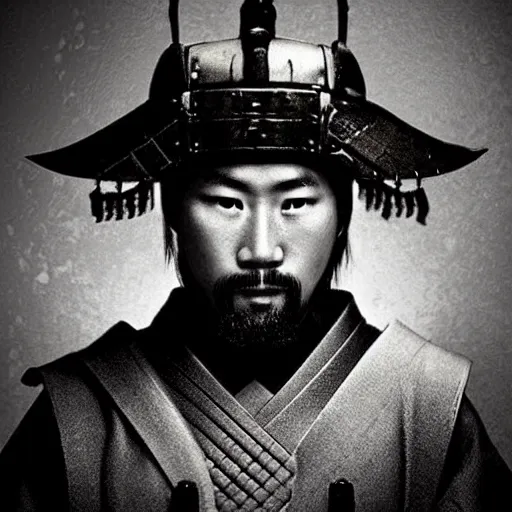 Image similar to fantastic samurai portrait, atmospheric