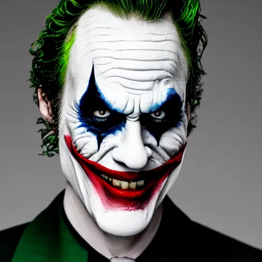 Image similar to professional portrait of the 2 0 1 9 joker wearing a imperial gallic c helmet, 8 k, very detailed, very intricate,