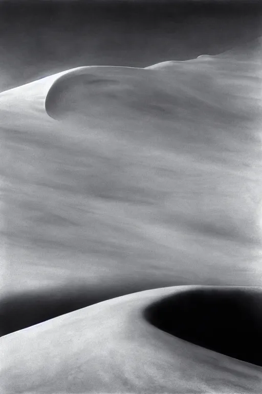 Image similar to scenes a dune by john schoenherr, cinematic matte painting, zaha hadid building, 8 k, moody monochrome color palate