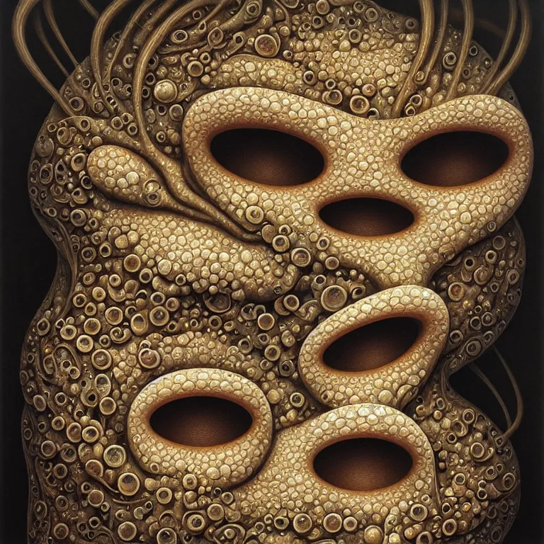 Image similar to endless eons of time's essence stripped away by neglect and decay. naoto hattori, oil on canvas