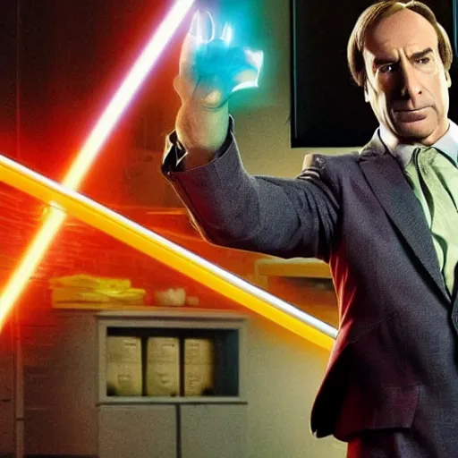 Prompt: saul goodman as a jedi knight