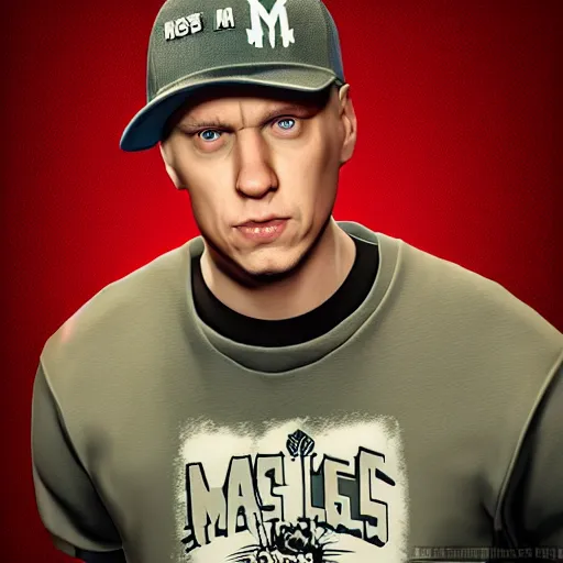 Prompt: marshall bruce mathers iii eminem, at all angles clash royal style characters, unreal engine 5, octane render, detailed, brawl stars, cinematografic, cinema 4 d, un artstation trending, high definition, very detailed, blender