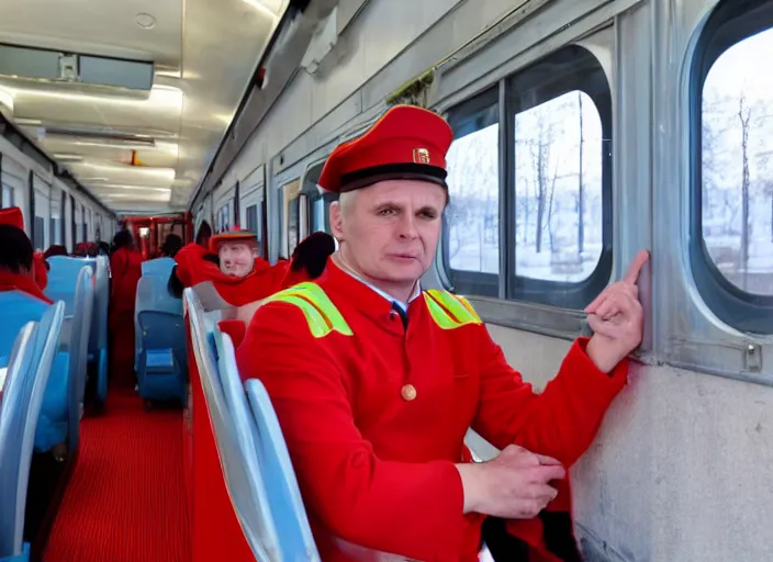 Image similar to train driver of the Russian Railways