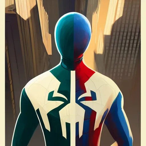 Image similar to face icon stylized minimalist spiderman, loftis, cory behance hd by jesper ejsing, by rhads, makoto shinkai and lois van baarle, ilya kuvshinov, rossdraws global illumination
