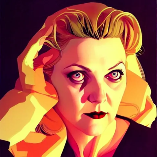 Image similar to comic art by joshua middleton, actress, sheryl lee as laura palmer in the tv show, twin peaks,