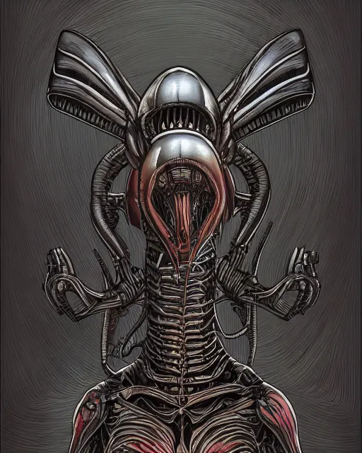 Image similar to alien xenomorph by jeffrey smith