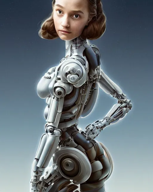 Image similar to weta disney pixar movie still head and torso portrait photo of young alicia vikander as thoughtful intricate detailed mechanical white plastic cyborg girl by pixar, by weta, wlop, ilya kuvshinov, rossdraws, artgerm, latex, iridescent, bright morning, anime, liosh, mucha