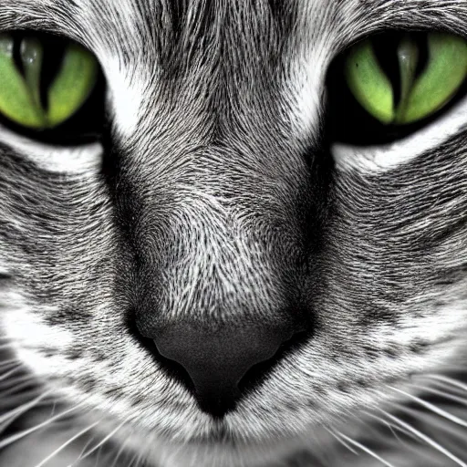 Image similar to a portrait of a cat, close up, by Derrick Freske