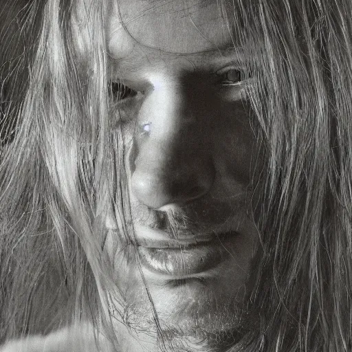 Prompt: aphex twin singer songwriter long yellow hair in 1 9 9 5, ultrafine detail, hyper realistic face, beautiful eyes, associated press photo, eyes reflecting into eyes reflecting into infinity