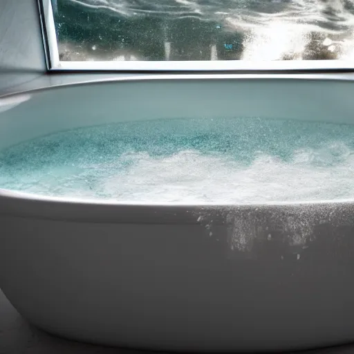 Image similar to photo of a bathtub filled with water, underwater