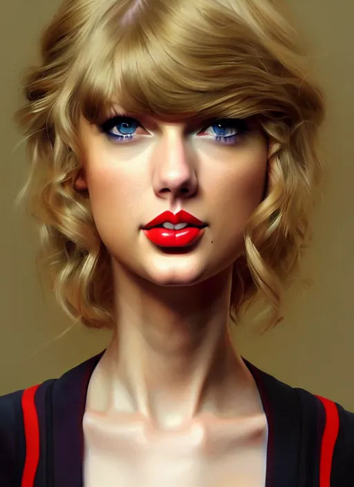 Image similar to 3 / 4 view of a portrait of taylor swift, evangelion, au naturel, hyper detailed, digital art, trending in artstation, cinematic lighting, studio quality, smooth render, frostbite 3 engine rendered, art style by klimt and nixeu and ian sprigger and wlop and krenz cushart