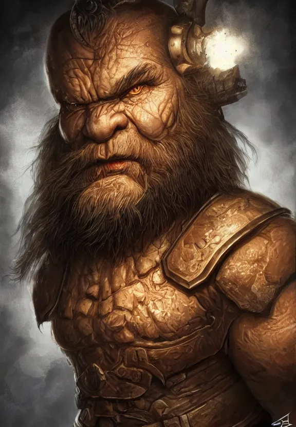 Image similar to a higly detailed airbrush full body shot and face portrait painting of a grim brute male dwarf male character, dynamic lighting, ambient lighting, deviantart, art by artgerm and simon bisley and karol bak