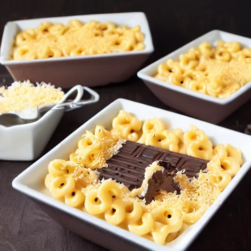 Image similar to chocolate macaroni and cheese