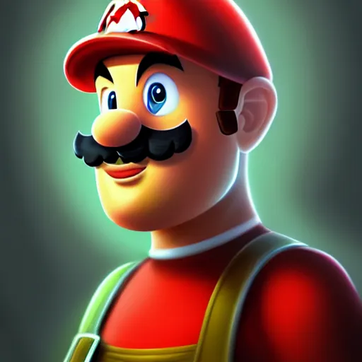 Prompt: portrait of the real life Super Mario, expressive pose, futuristic, highly detailed, digital painting, artstation, concept art, smooth, sharp focus, by ernest hemingway