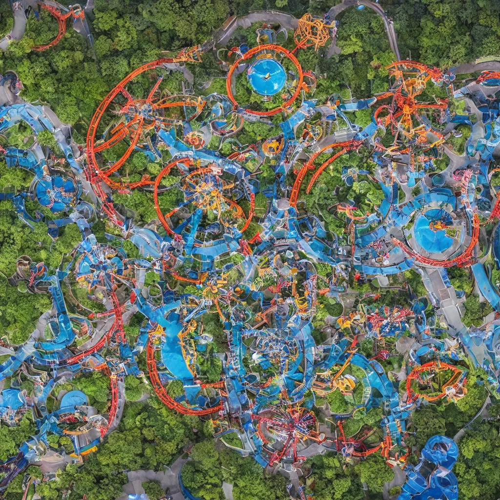 Image similar to birds eye view theme park