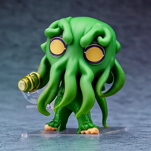 Prompt: a cthulhu nendoroid, product shot