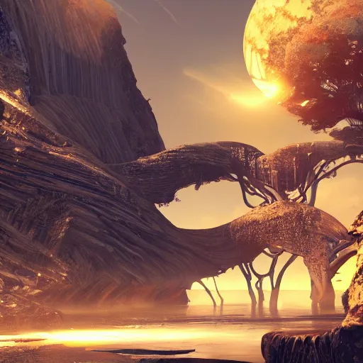 Image similar to cryengine render by android jones, syd mead, and john stephens