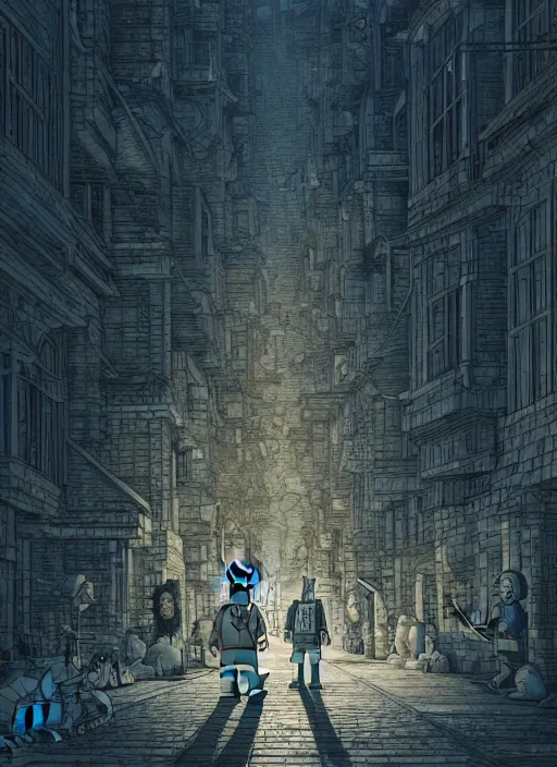 Image similar to Beastars Legoshi , Dynamic lighting, Charachter design, cinematic, extremely high detail, photo realistic, cinematic lighting, pen and ink, intricate line drawings, post processed, concept art, artstation, matte painting, style by Raphael Lacoste, Eddie Mendoza, Q Hayashida, Paru Itagaki