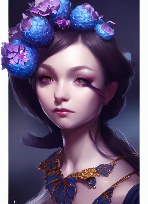 Image similar to cute little dragon flowers, blue black pink, gold, diamonds, highly detailed, artgerm, cushart krenz, artstation, soft light, sharp focus, illustration, character design, concept art