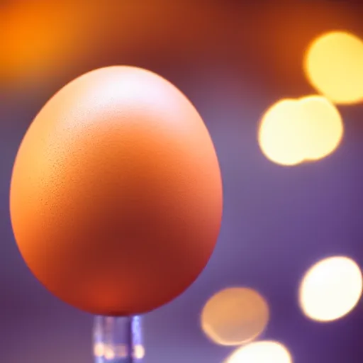 Prompt: dramatic photo of a egg, 3 0 0 m / s shutterspeed canon, bokeh, professional photography