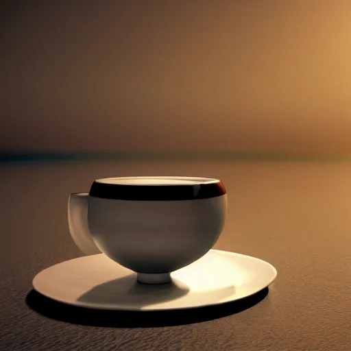 Prompt: teacup filled with the ocean, octane render, moddy lighting, big waves, white tea cup, ultra realistic, detailed,