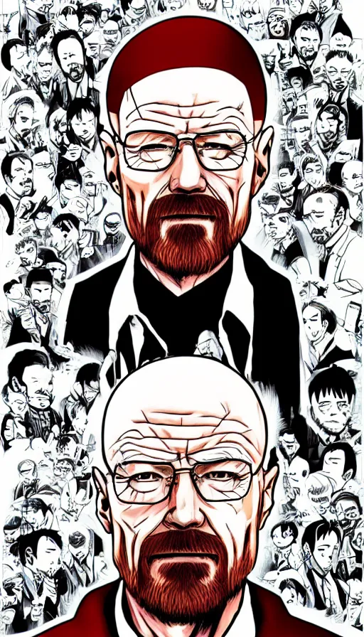 Prompt: Walter white manga