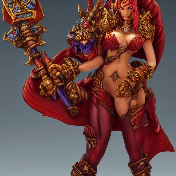 Image similar to alexstrazsa, an world of warcraft portrait of alexstrasza, figurine, detailed