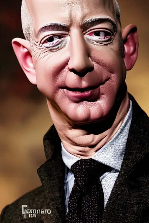 Image similar to jeff bezos as a scary vampire monster, photorealistic, cinematic lighting, highly detailed, very intricate, by guillermo del toro