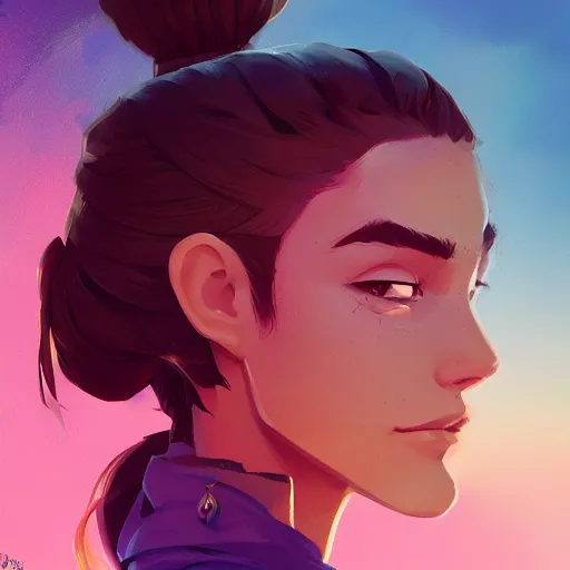 Image similar to profile portrait, maya ali mage, gloomhaven, dynamic lighting, gaudy colors, octane render aesthetic, matte painting concept art, official fanart behance hd artstation by jesper ejsing, by rhads and makoto shinkai and lois van baarle and ilya kuvshinov and rossdraws