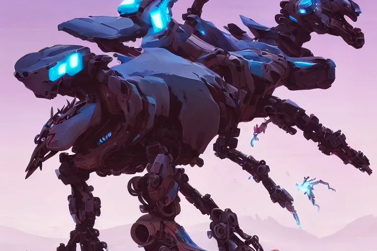 Image similar to longleg machine mecha animal beast robot of horizon forbidden west horizon zero dawn bioluminiscence, behance hd by jesper ejsing, by rhads, makoto shinkai and lois van baarle, ilya kuvshinov, rossdraws global illumination