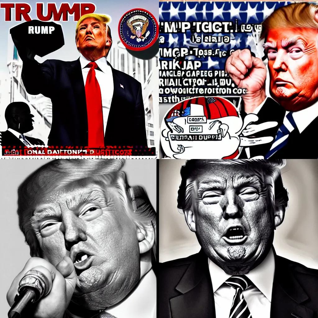 Prompt: donald trump as a gangster rapper