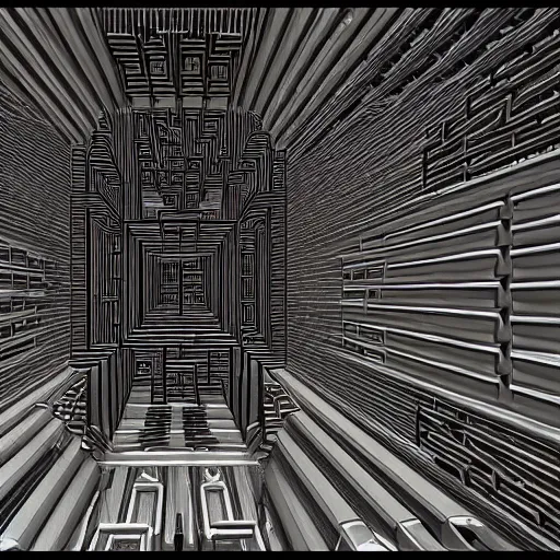 Image similar to roof mounted ductwork from hell, maze, hyper detailed, 8 k