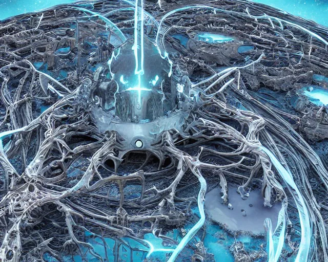 Image similar to immortal neuron, alien utopia, holy place intricate, scifi, unique landscape, highly detailed, art by roberto digiglio and furio tedeschi and filippo ubertino