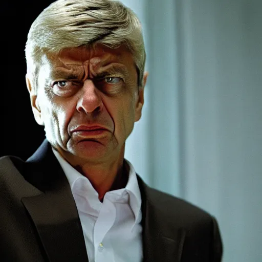 Prompt: Arsene Wenger as Scarface, cinematic, sharp focus, movie still, atmospheric, 8k,