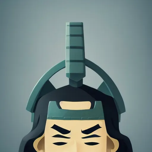 Image similar to face icon stylized minimalist samurai jack, loftis, cory behance hd by jesper ejsing, by rhads, makoto shinkai and lois van baarle, ilya kuvshinov, rossdraws global illumination