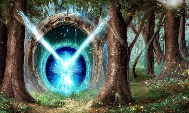 Image similar to thousands of magic portals open to new worlds