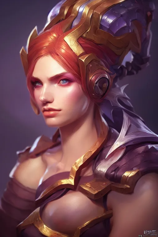 Image similar to league of legends portrait, au naturel, hyper detailed, digital art, trending in artstation, cinematic lighting, studio quality, smooth render, unreal engine 5 rendered, octane rendered, art style by klimt and nixeu and ian sprigger and wlop and krenz cushart.