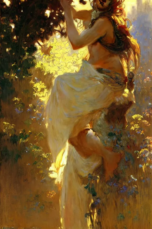 Image similar to 2 attracting male, painting by gaston bussiere, craig mullins, greg rutkowski, alphonse mucha