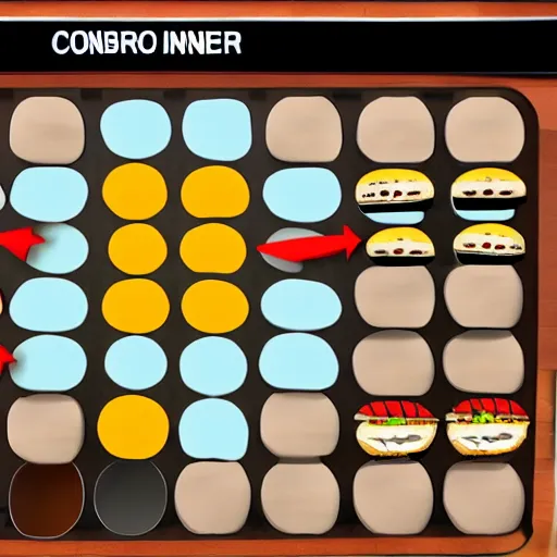 Prompt: Burger King defeats Colonel Sanders honorable combat connect 4 archival footage screenshot 8K