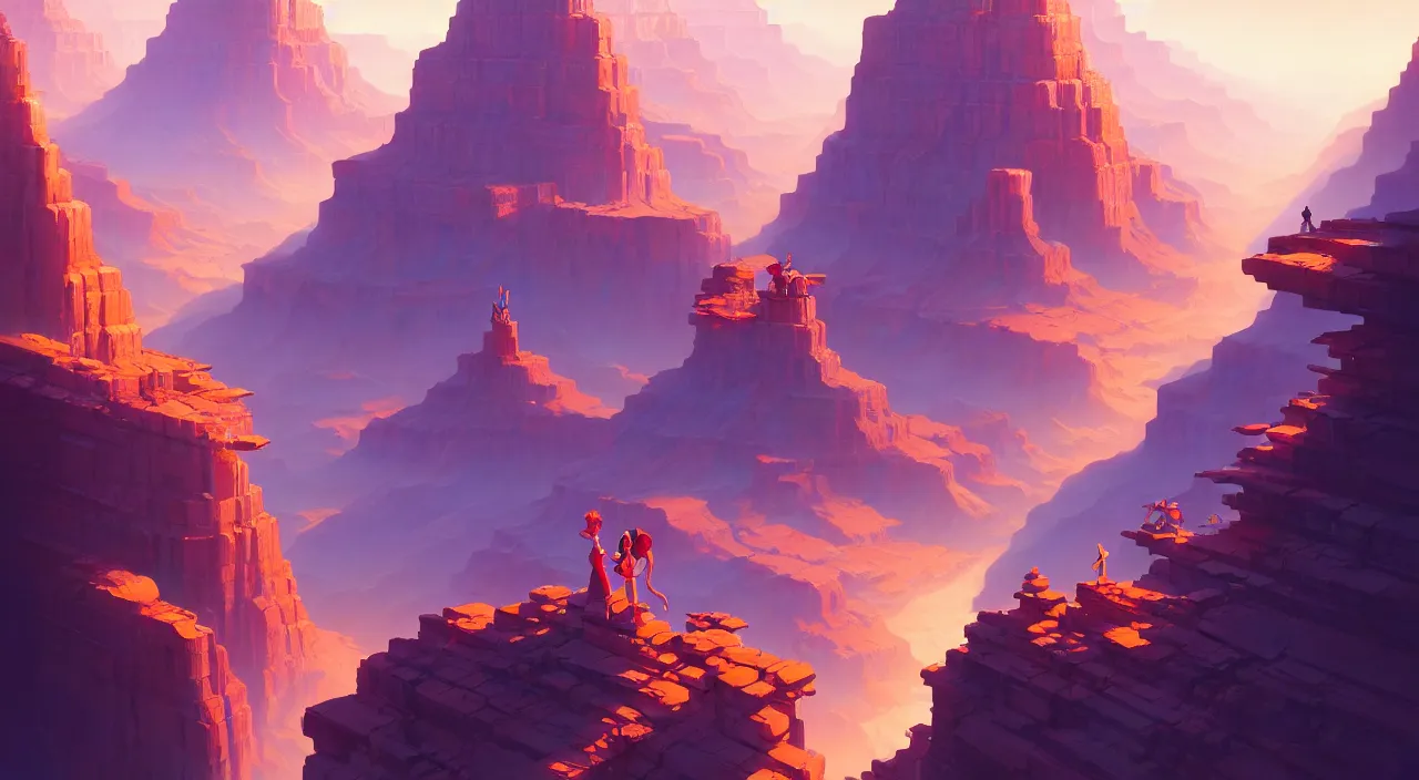 Image similar to metropolis tourist destination city in the depths of the grand canyon, in marble incrusted of legends official fanart behance hd by Jesper Ejsing, by RHADS, Makoto Shinkai and Lois van baarle, ilya kuvshinov, rossdraws global illumination