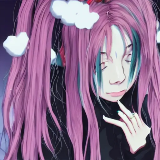 Prompt: Billie Eilish as A Japan anime 4k detail