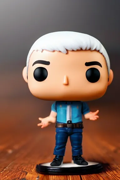 Image similar to “ very photorealistic photo of a hasan piker funko pop on a white background, award - winning details ”